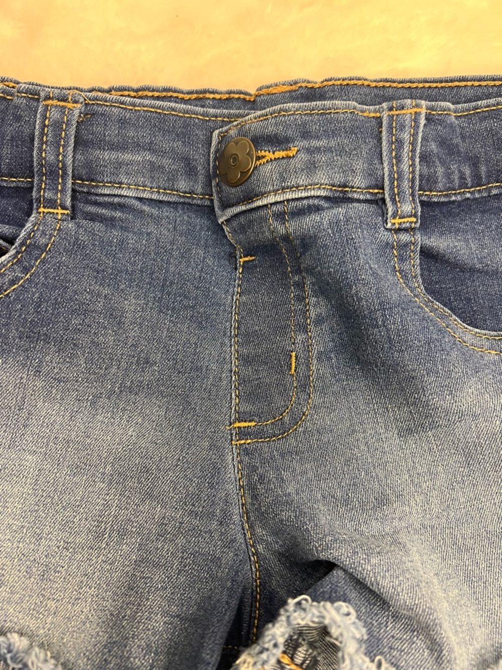 Garanimals Dark Blue Frayed Hem Denim Shorts - Picture 3 of 7